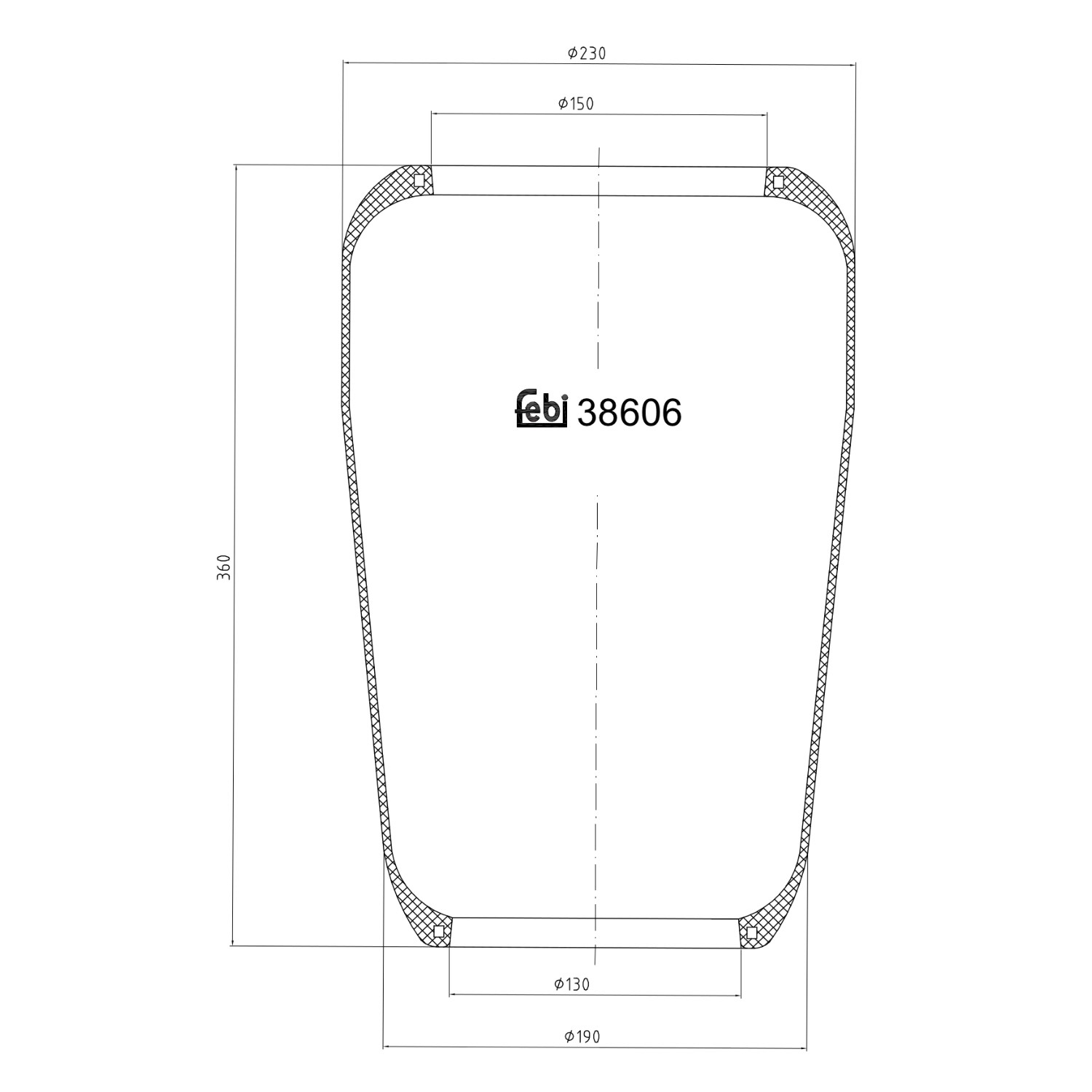 Пневморессора задня Febi 38606 ціна, від 42.90 USD